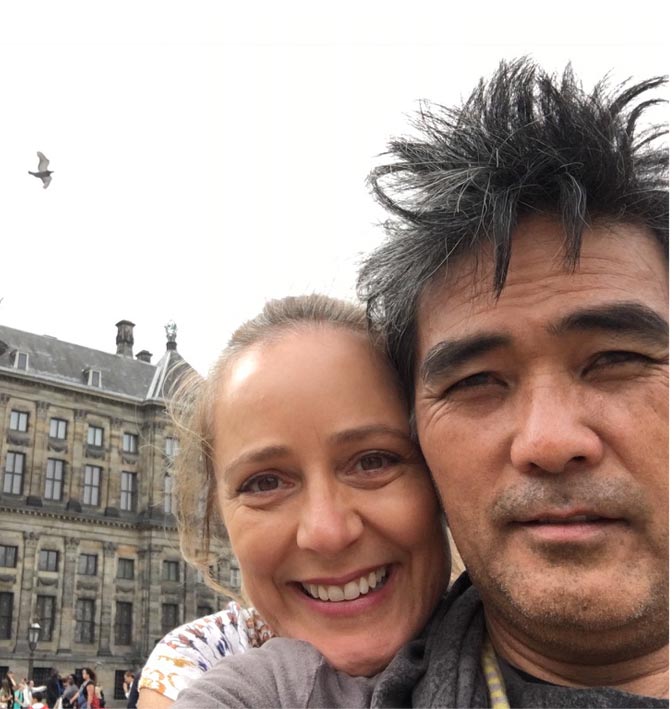 Ben and his wife in Amsterdam